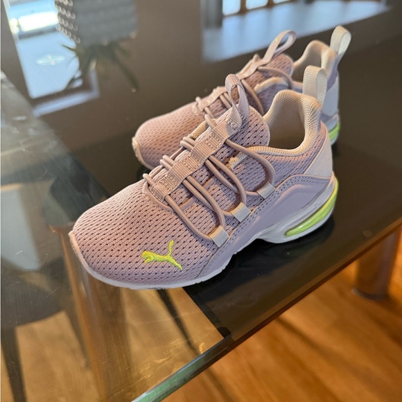 Puma Kids Sneakers in Lavender and Lime - Picture 1 of 4